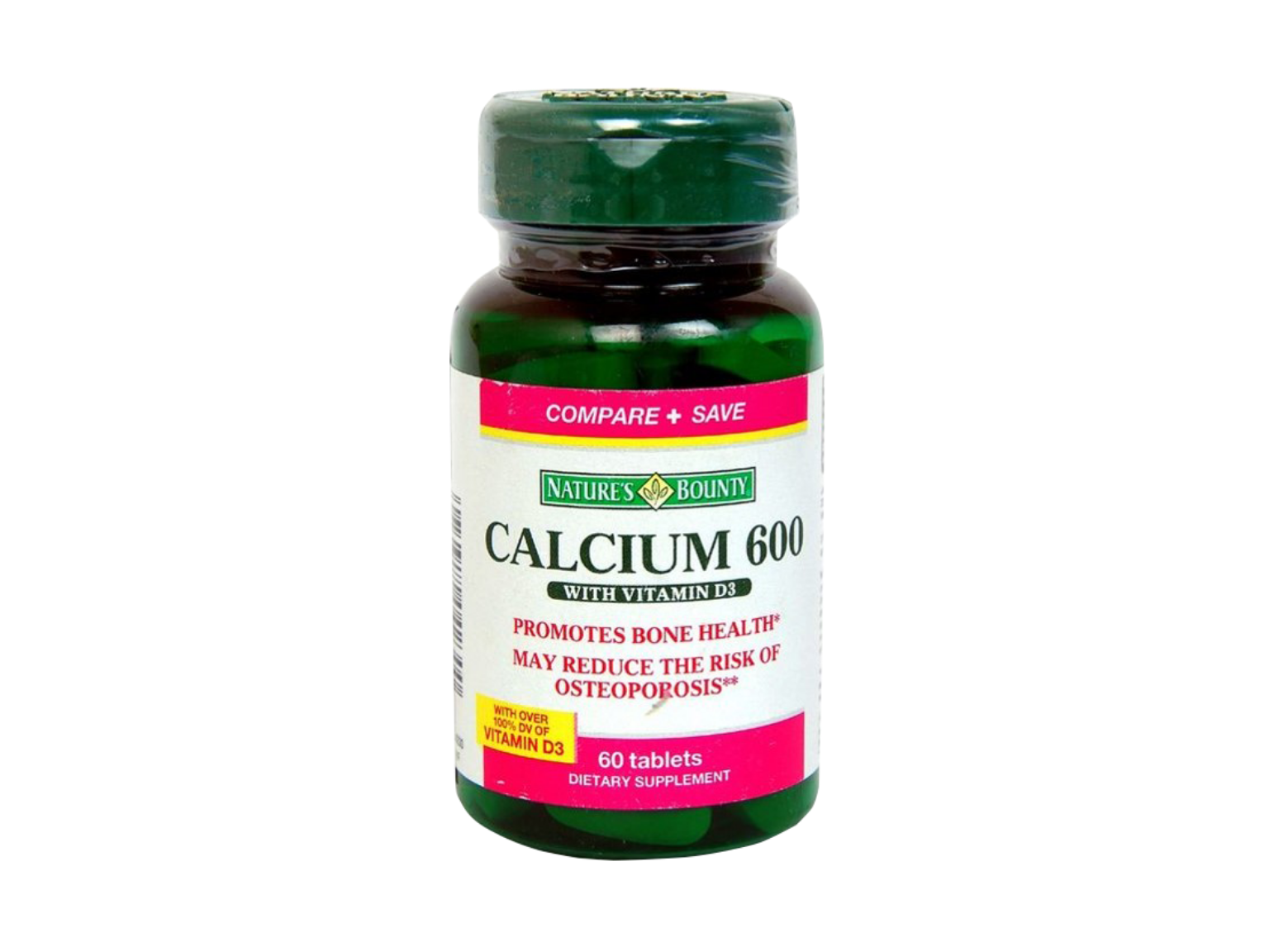 Nature's Bounty Calcium 600 + D (Caltrate + D) - 60 Tablets