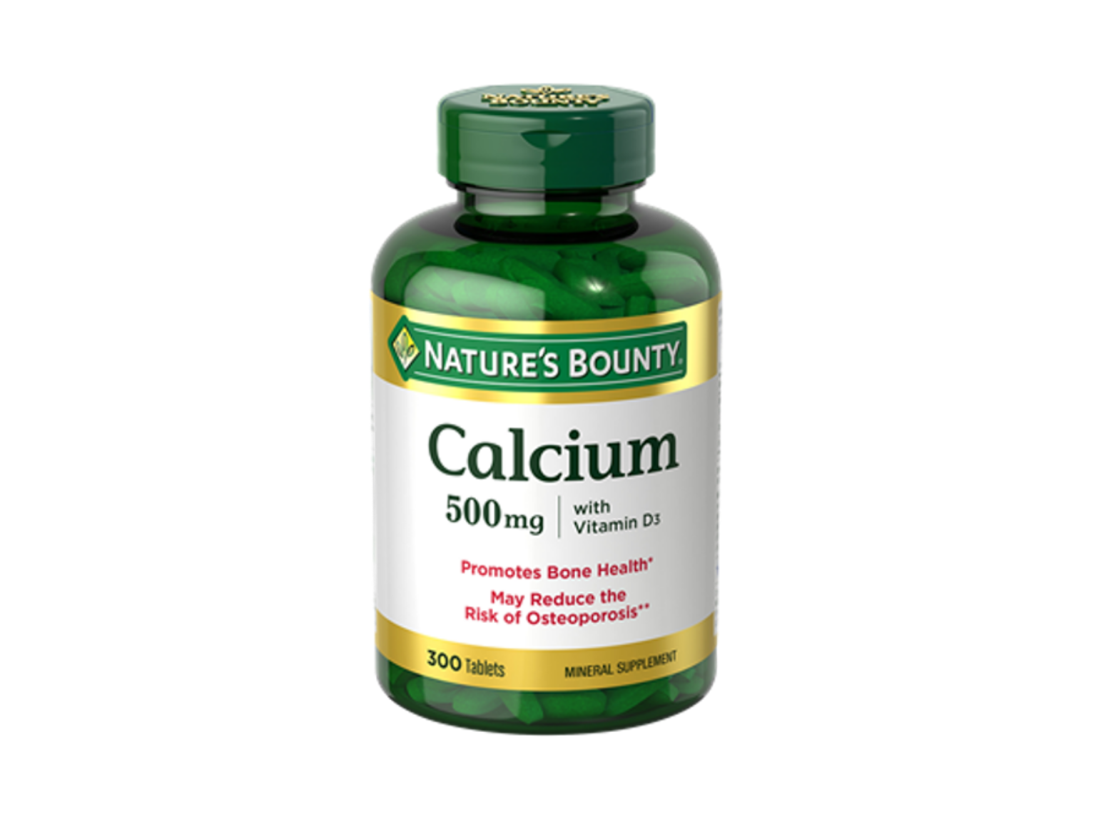 Nature's Bounty Calcium 500mg  with Vitamin D - 300 Tablets