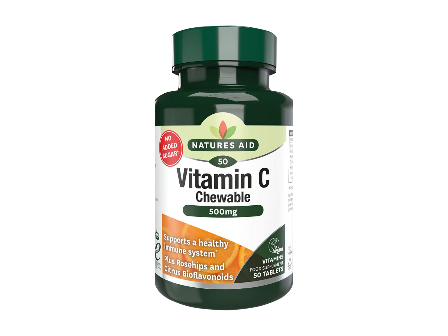 Nature's Aid Vitamin C 500mg Sugar Free - 50 Chewable Tablets