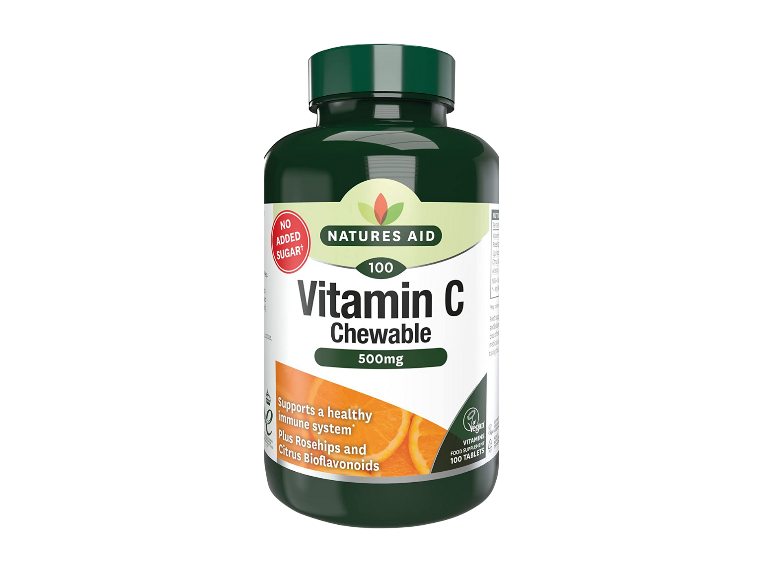 Nature's Aid Vitamin C 500mg Sugar Free - 100 Chewable Tablets