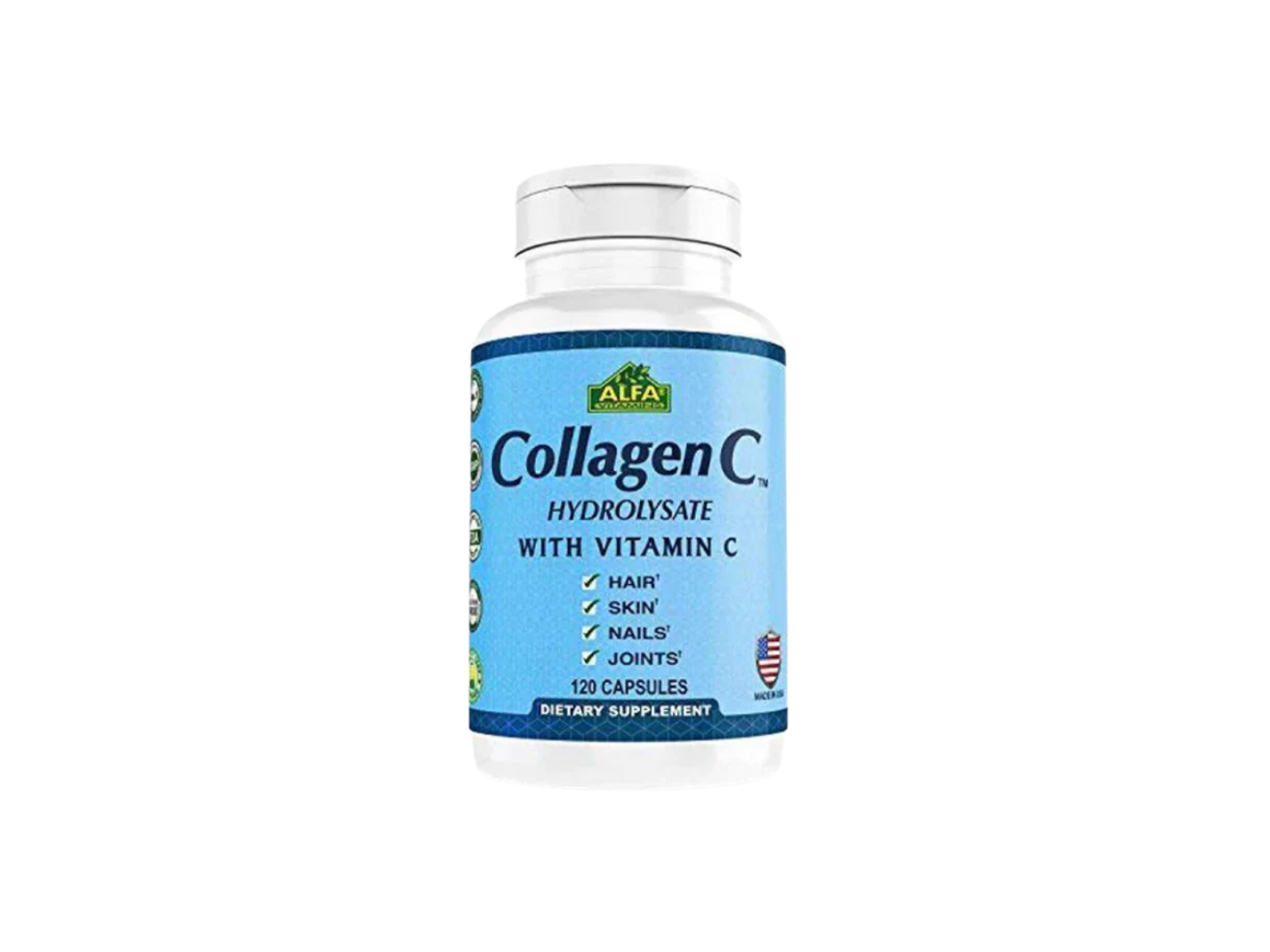 Alfa Collagen C Hydrolysate Vitamin C - 120 Capsules