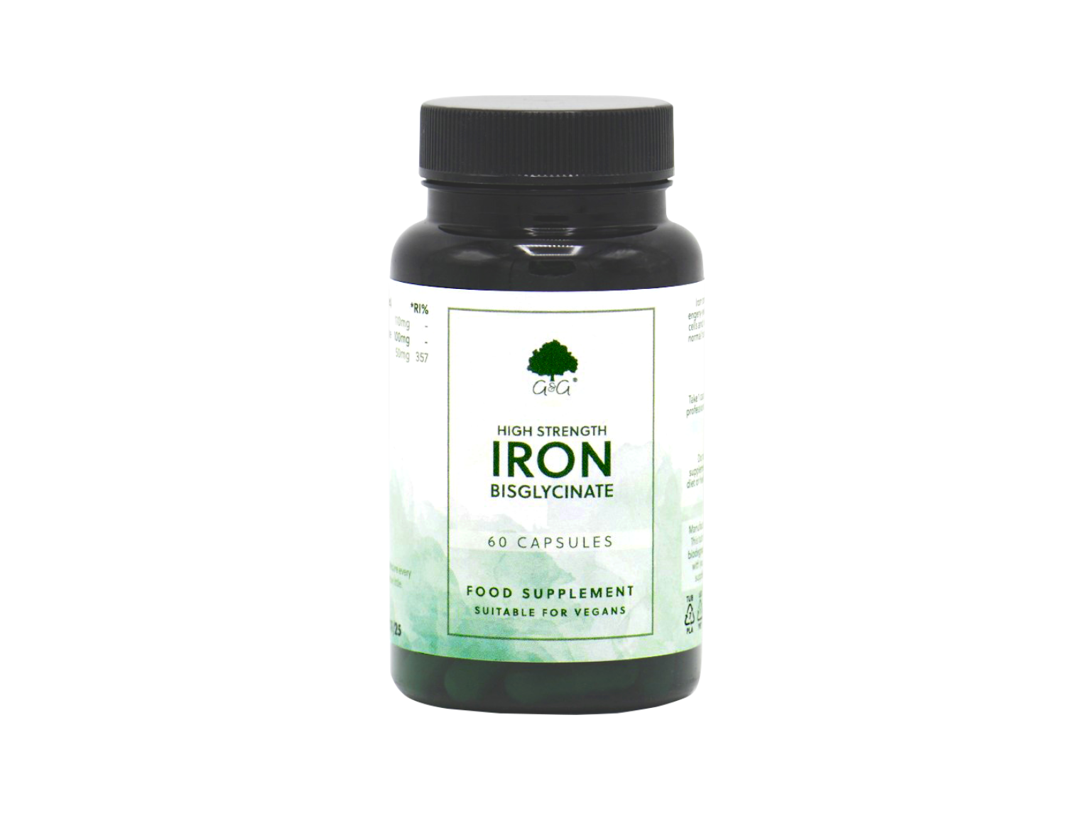 G&G Iron Bisglycinate - 50mg - 60 Capsules