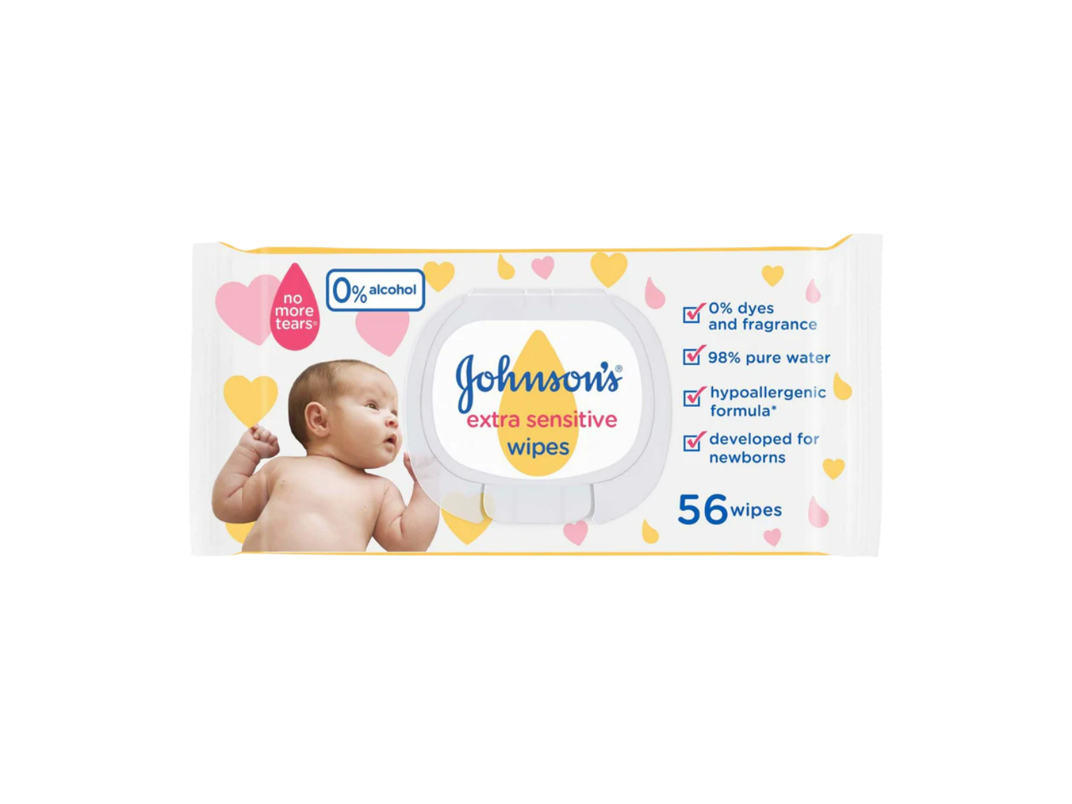 Johnson's Extra Sensitive Wipes- 56 wipes