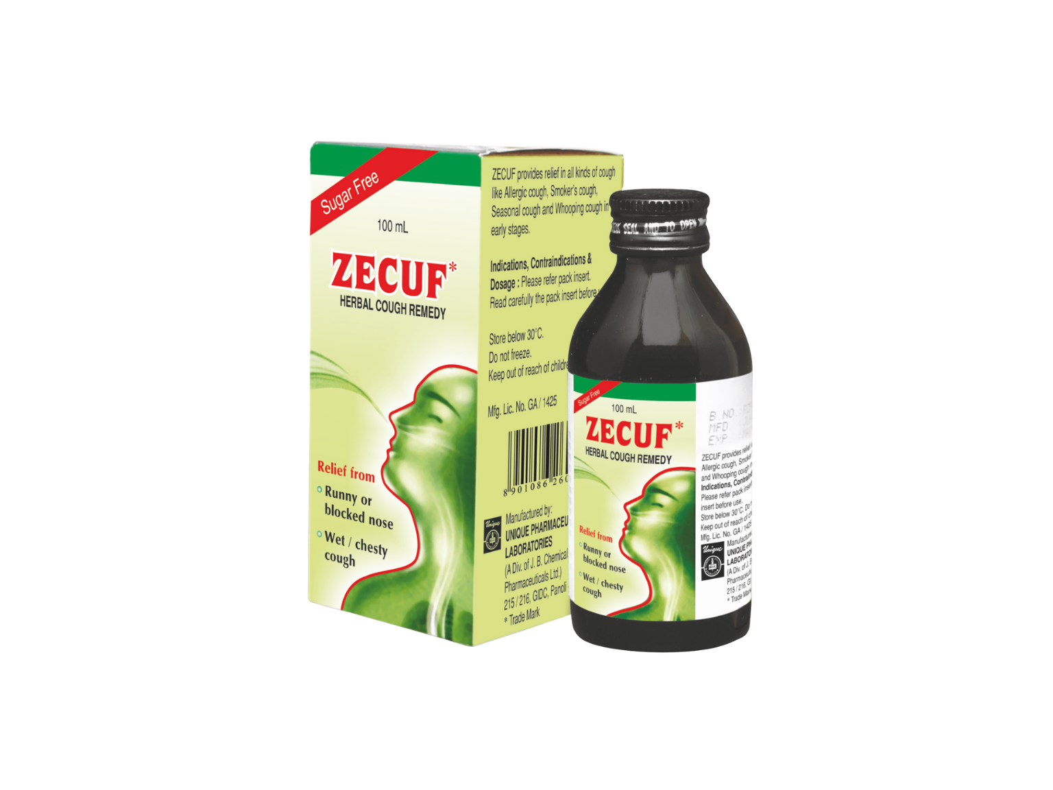 Zecuf Cough Syrup Sugar Free 100ml