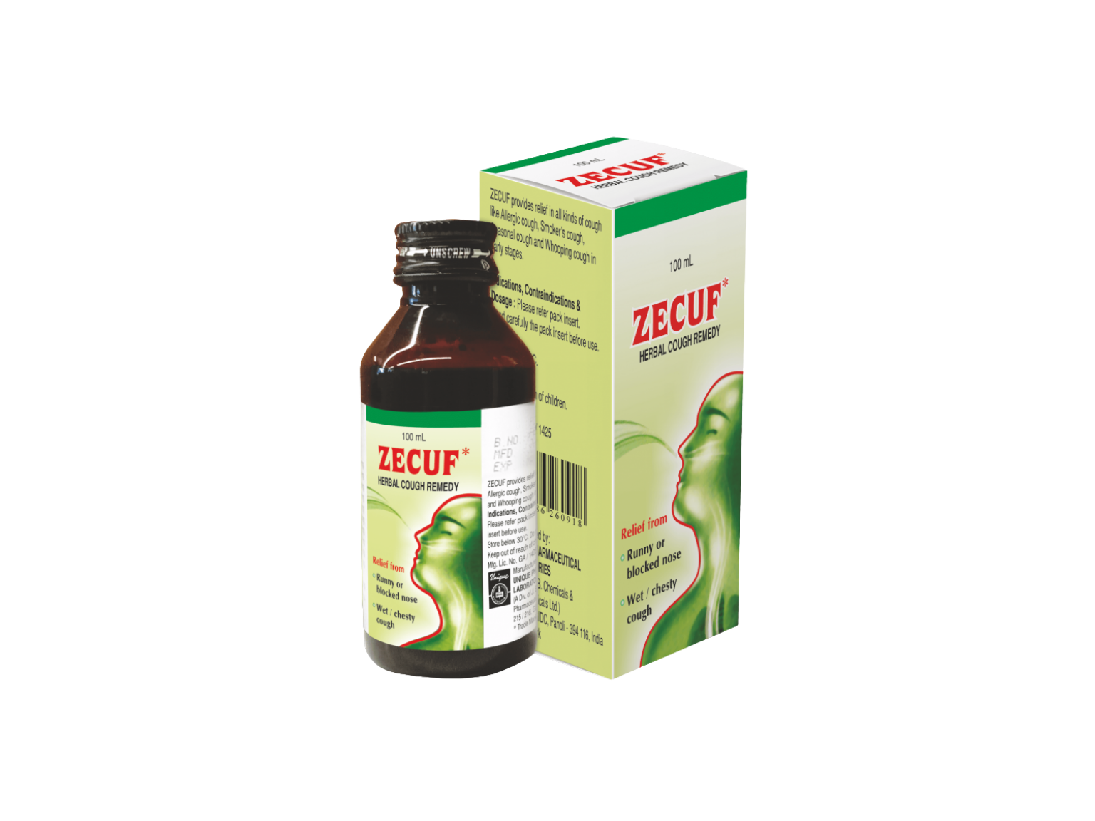Zecuf Cough Syrup Herbal 100ml