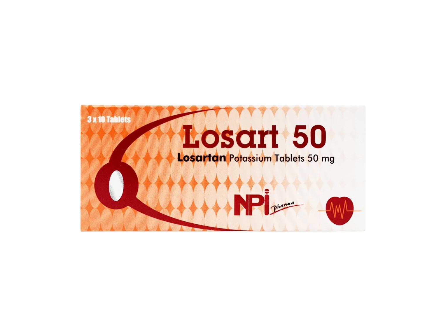 Losart 50mg - 30 Tablets