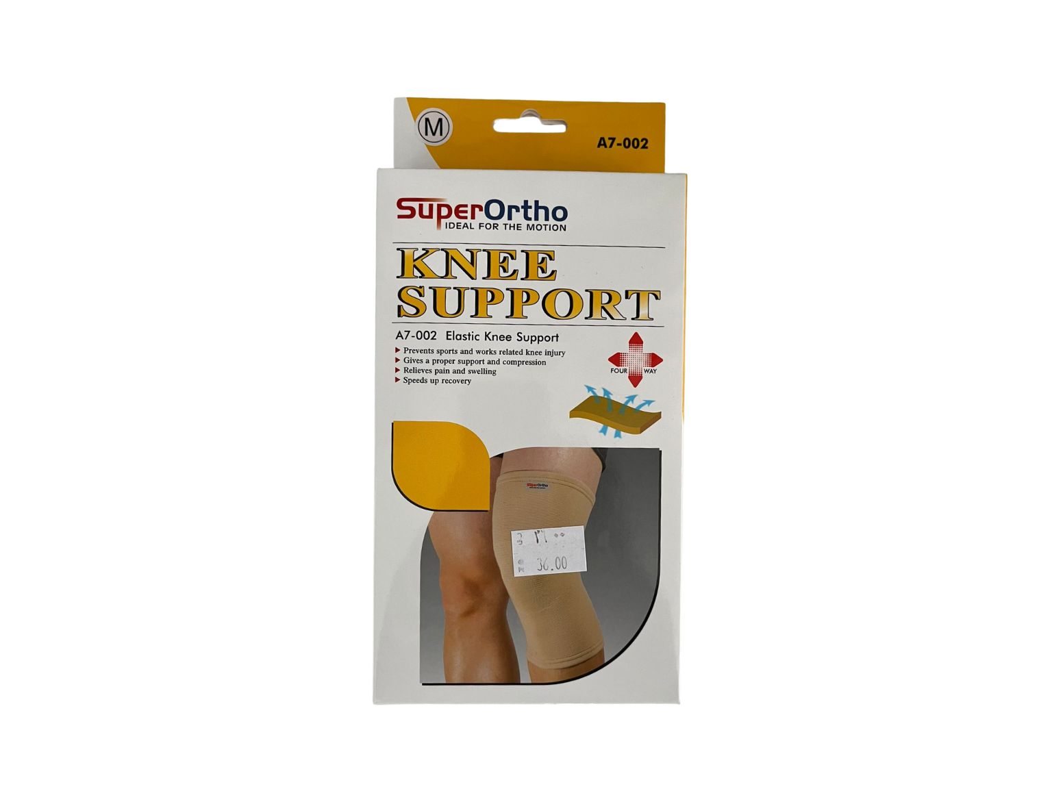 Super Ortho A7-002 Elastic Knee Support - Beige