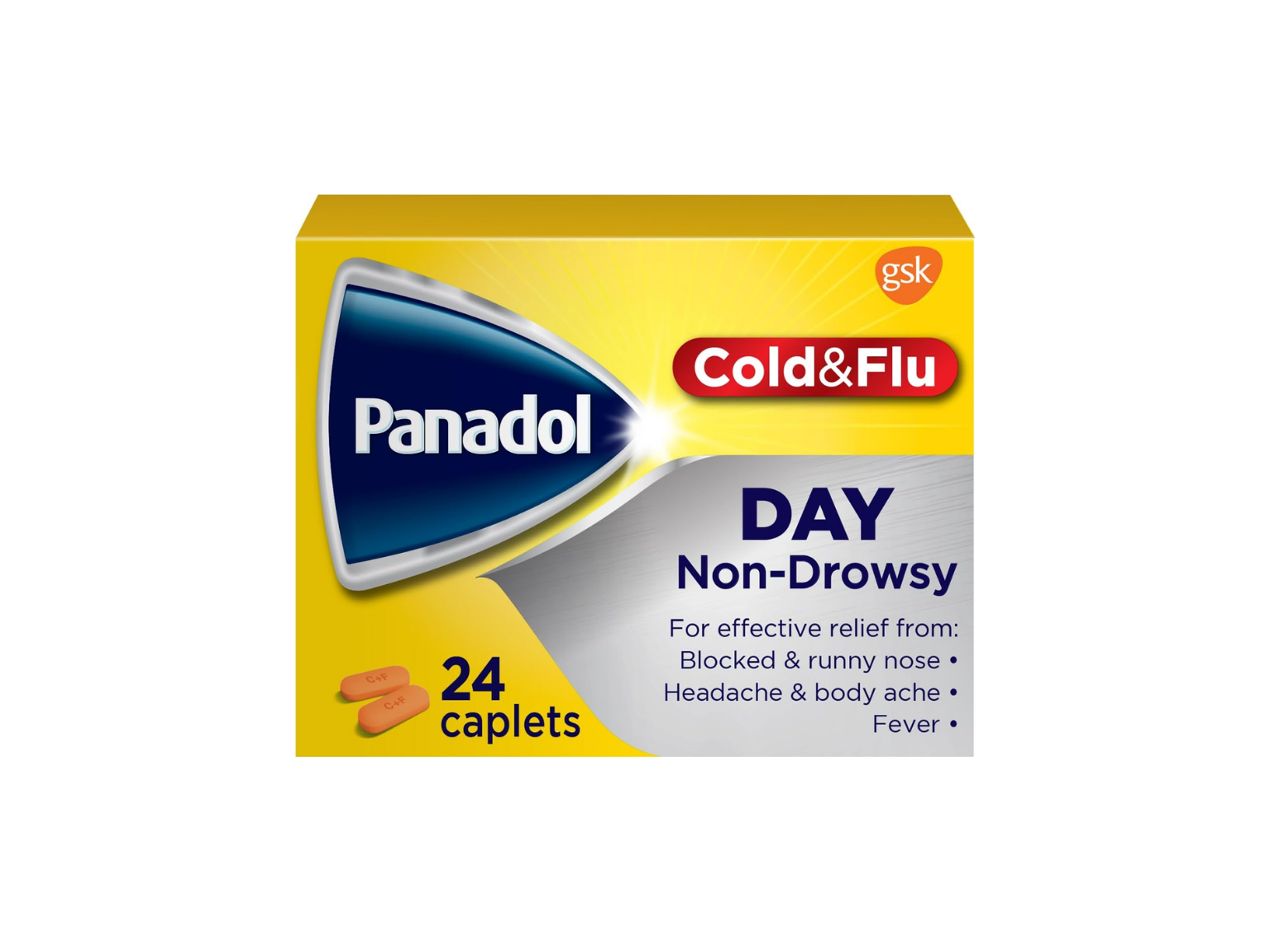 Panadol Cold + Flu Day - 24 Tablets