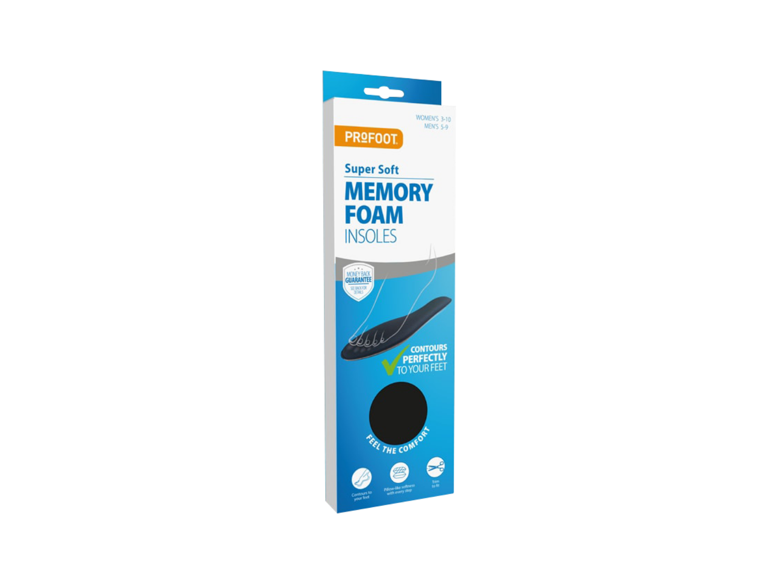 Profoot Memory Foam Insoles 1 Pair