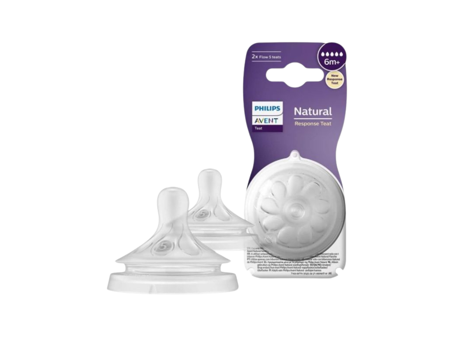 Philips Avent Natural 3.0 Feeding Teats 6m X2