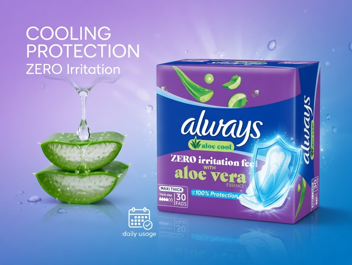 Always Aloe Cool Maxi Thick  30 Pads