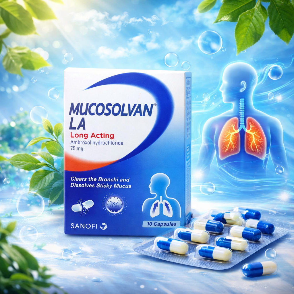 Mucosolvan Long Acting 75mg 10 Capsules