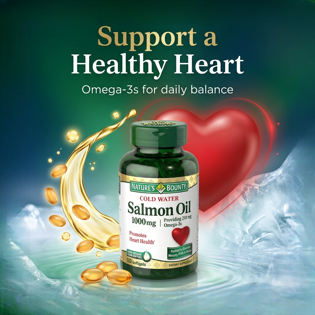 Nature's Bounty Salmon Oil 1000mg Omega 3 - 120 Softgels