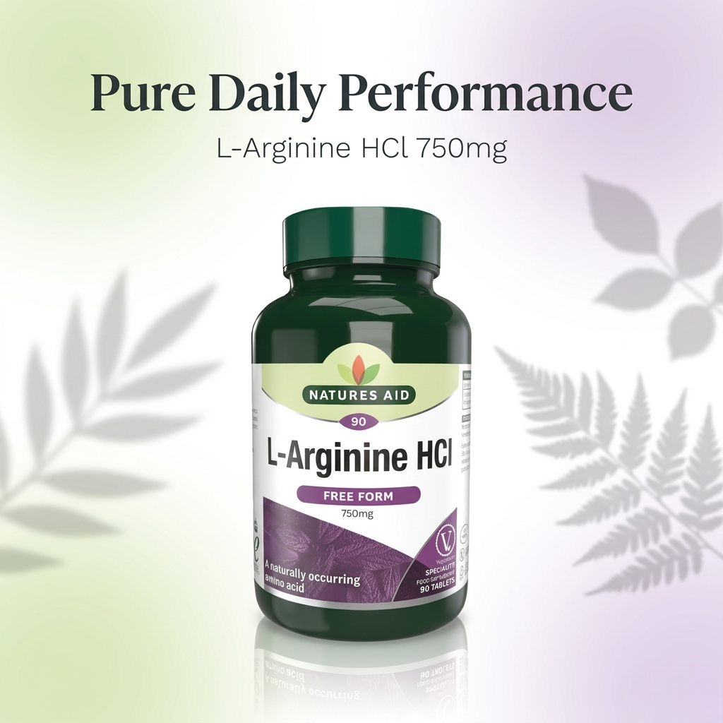 Natures Aid L-Arginine HCL 750mg - 90 Tablets