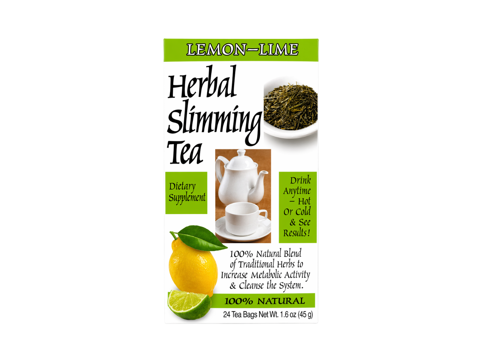 21st Century Herbal Slimming Tea 24s - Lemon-Lime