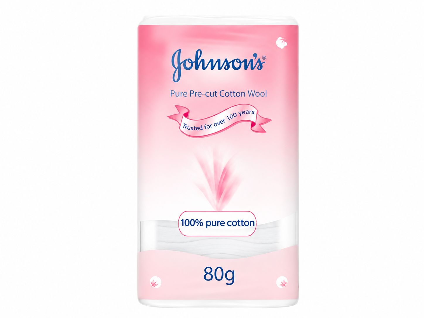 Johnson's Pre Cut Cotton Wool 80g