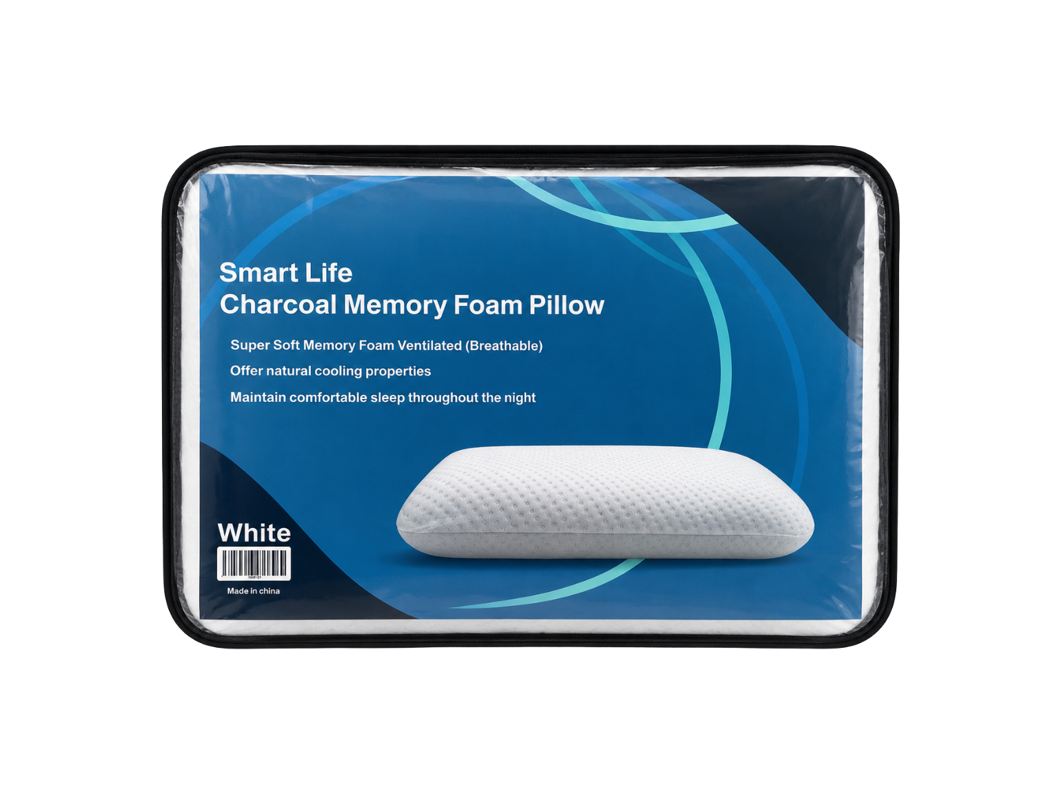 Smart Life Charcoal Memory Foam Pillow