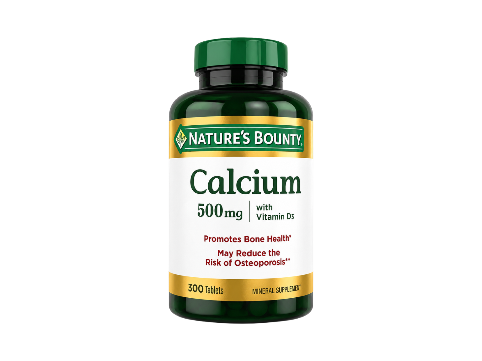 Nature's Bounty Calcium 500mg  with Vitamin D - 300 Tablets
