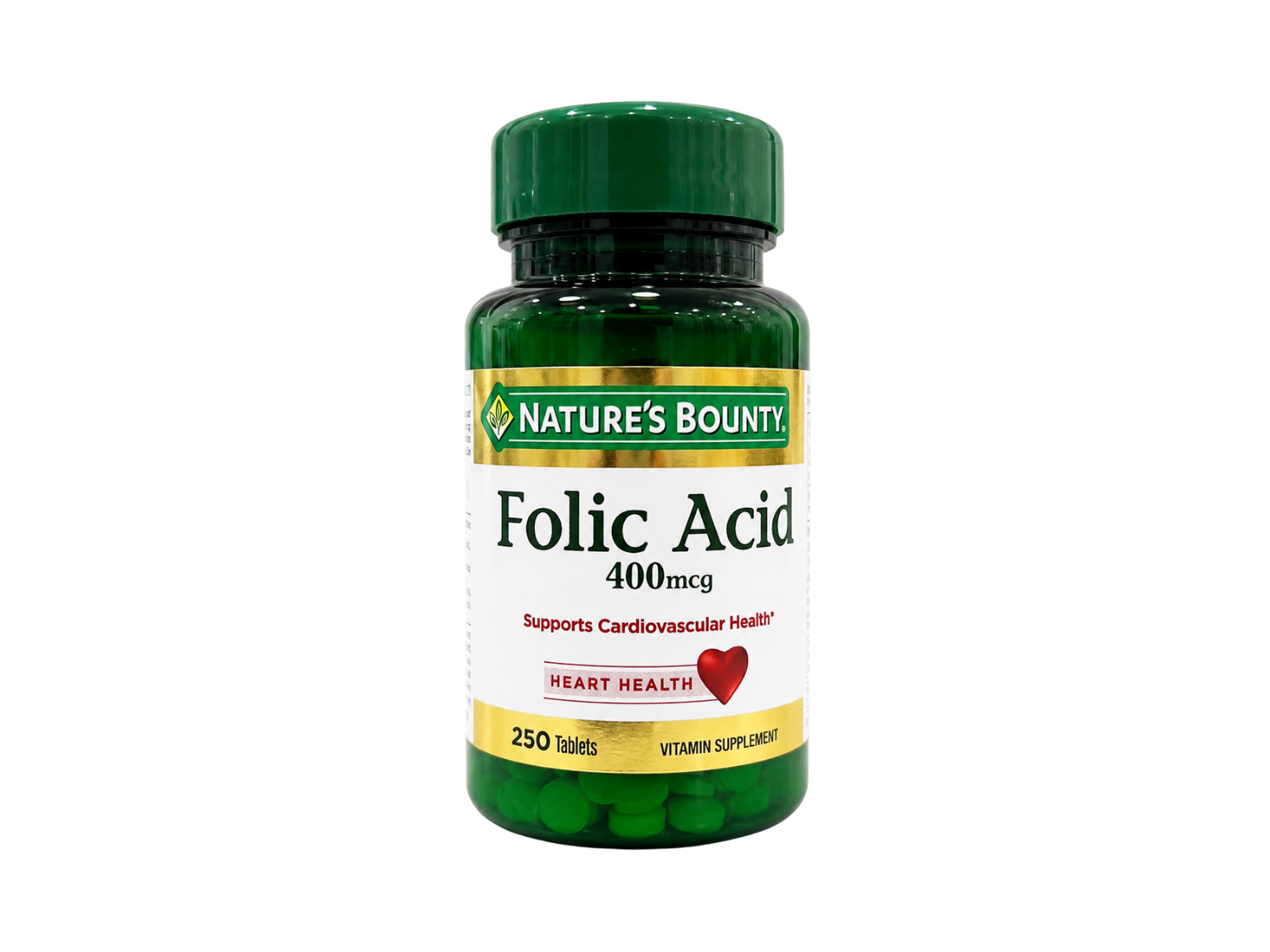 Nature's Bounty Folic Acid  400mg - 250 Tablets