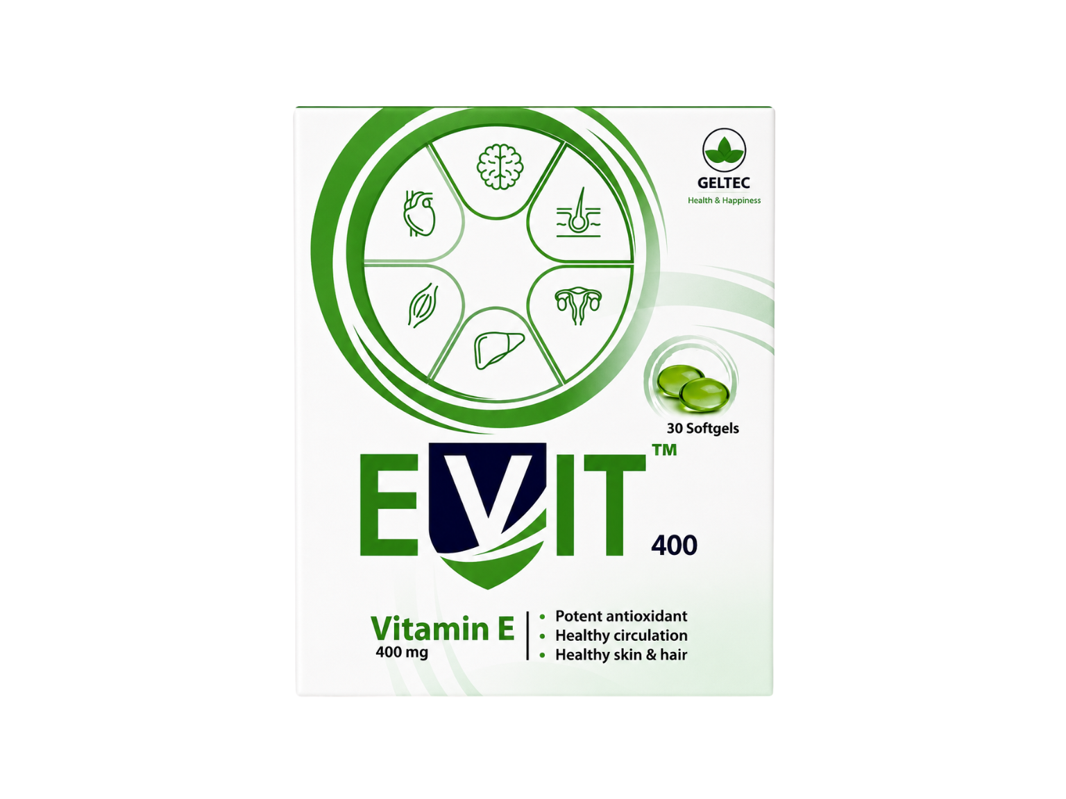 Geltec E-Vit 400mg - 30 Capsules