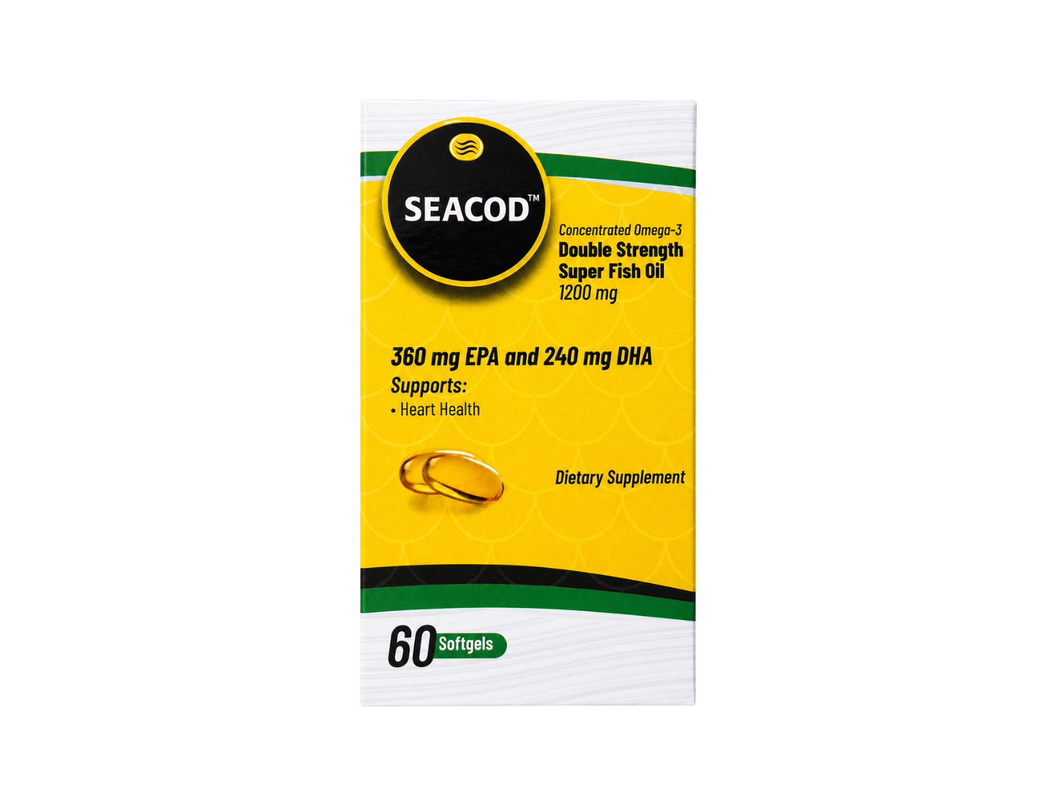 Geltec Seacod Double Strength Super Fish Oil - 60 Capsules