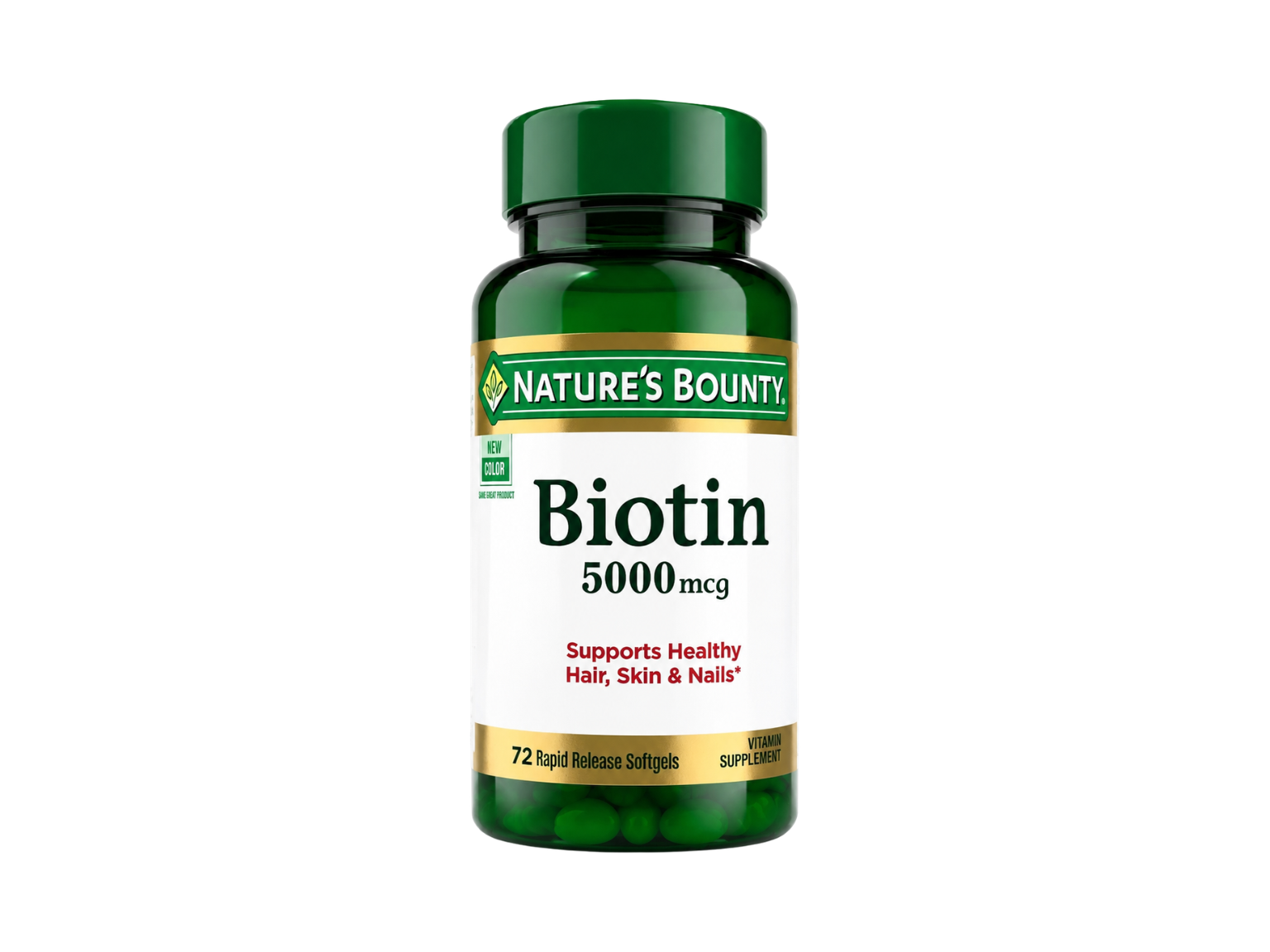 Nature's Bounty Biotin 5000mcg - 72 Softgels