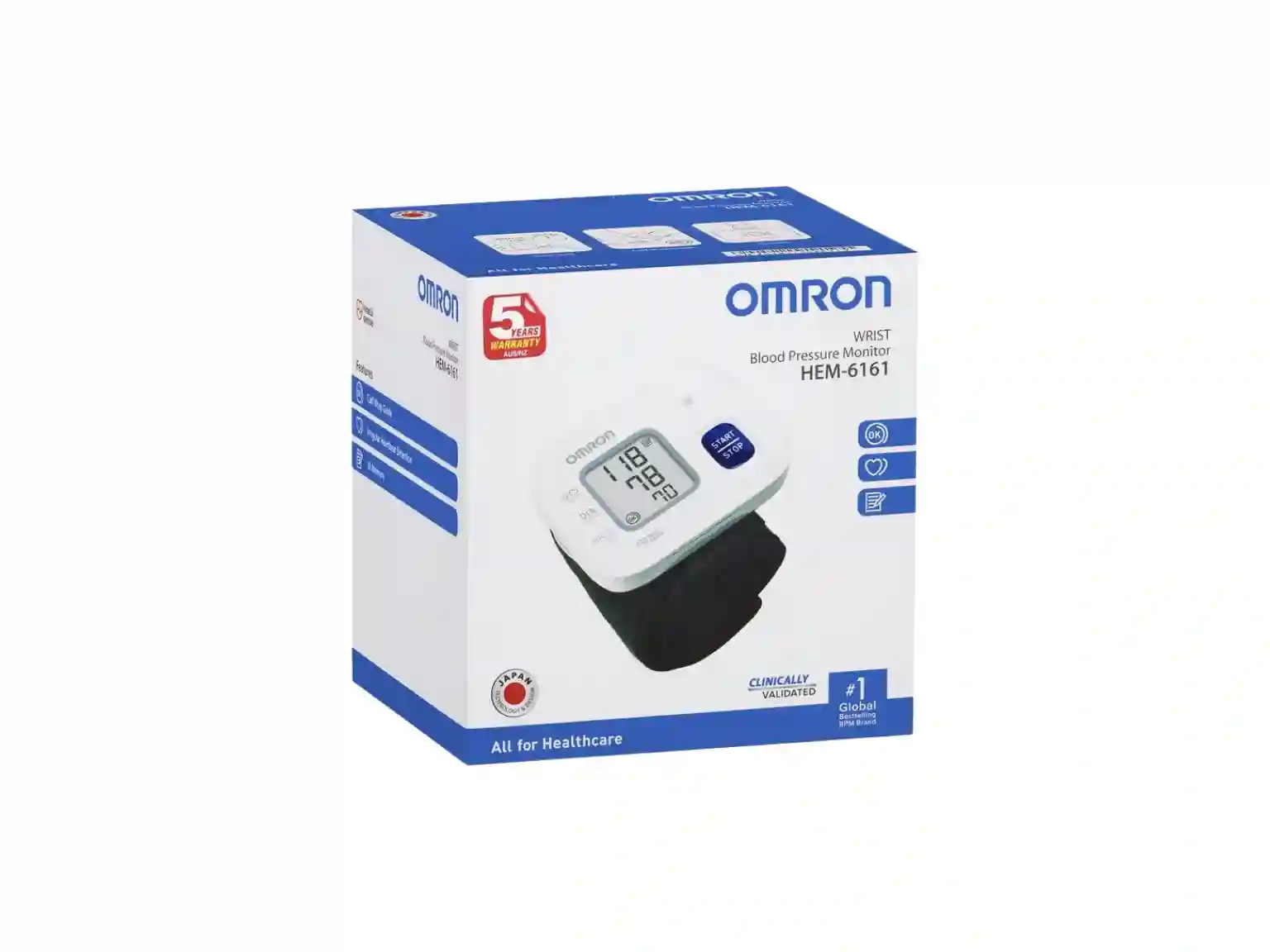 Omron Wrist BP Monitor Hem - 6161