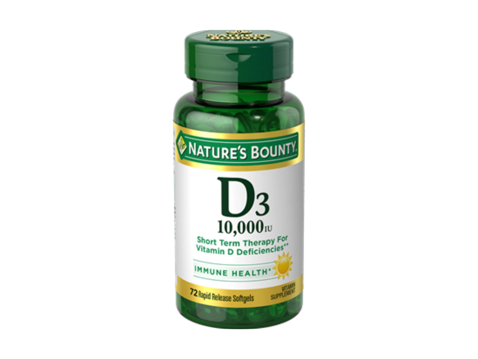 Nature's Bounty Vitamin D3 -10,000 IU - 72 Softgels