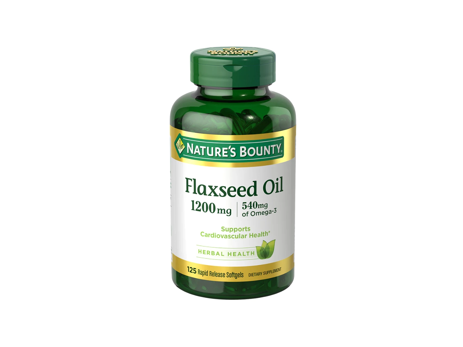 Nature's Bounty Flaxseed Oil 1200mg Organic - 125 Softgels