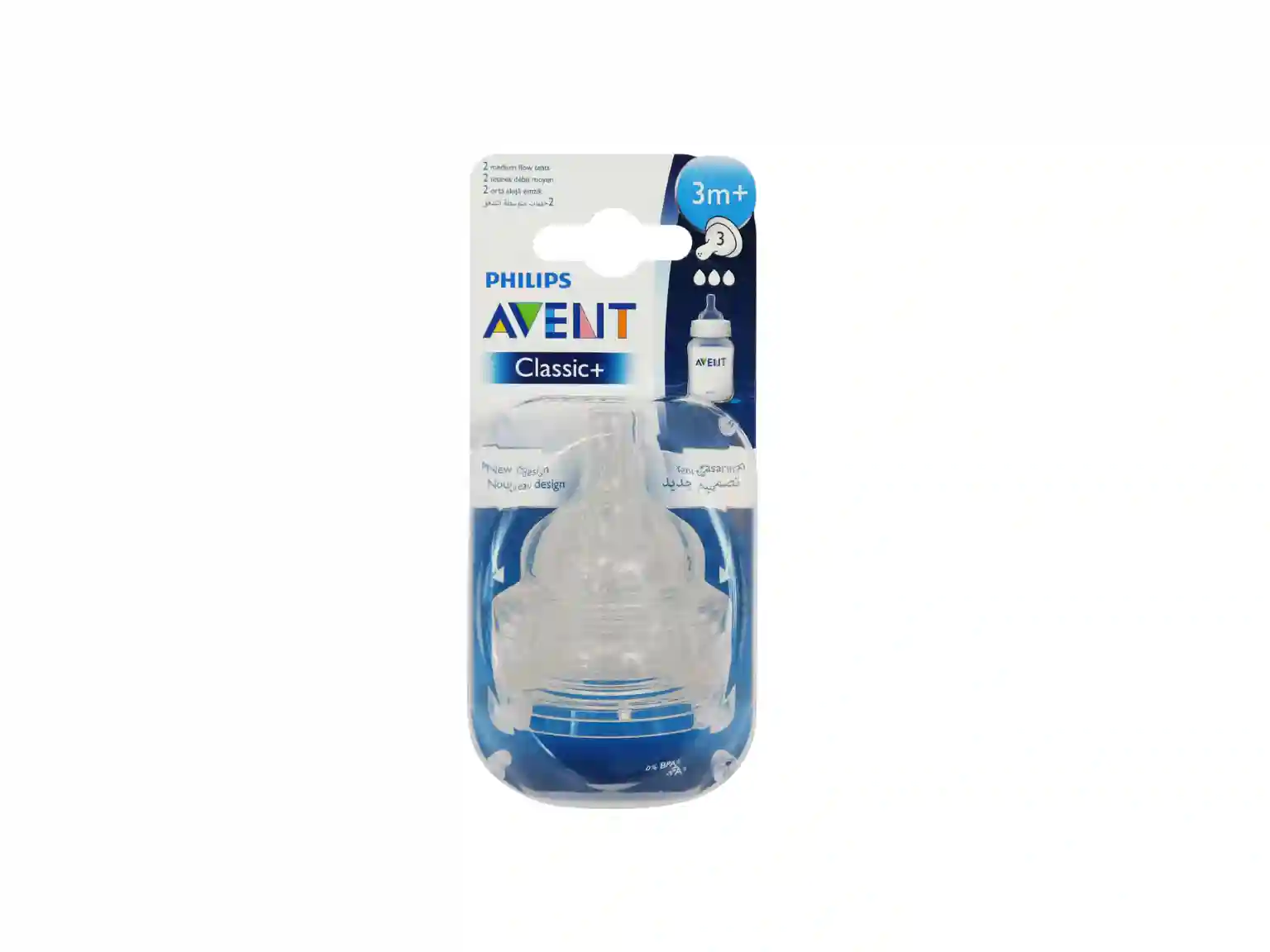 Philips Avent Classic Plus Teats 3 Hole X2