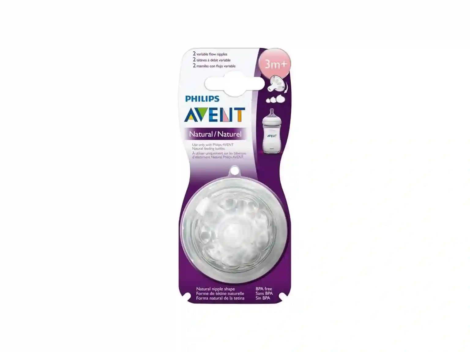 Philips Avent Natural 2.0 Feeding Teats Variable X2