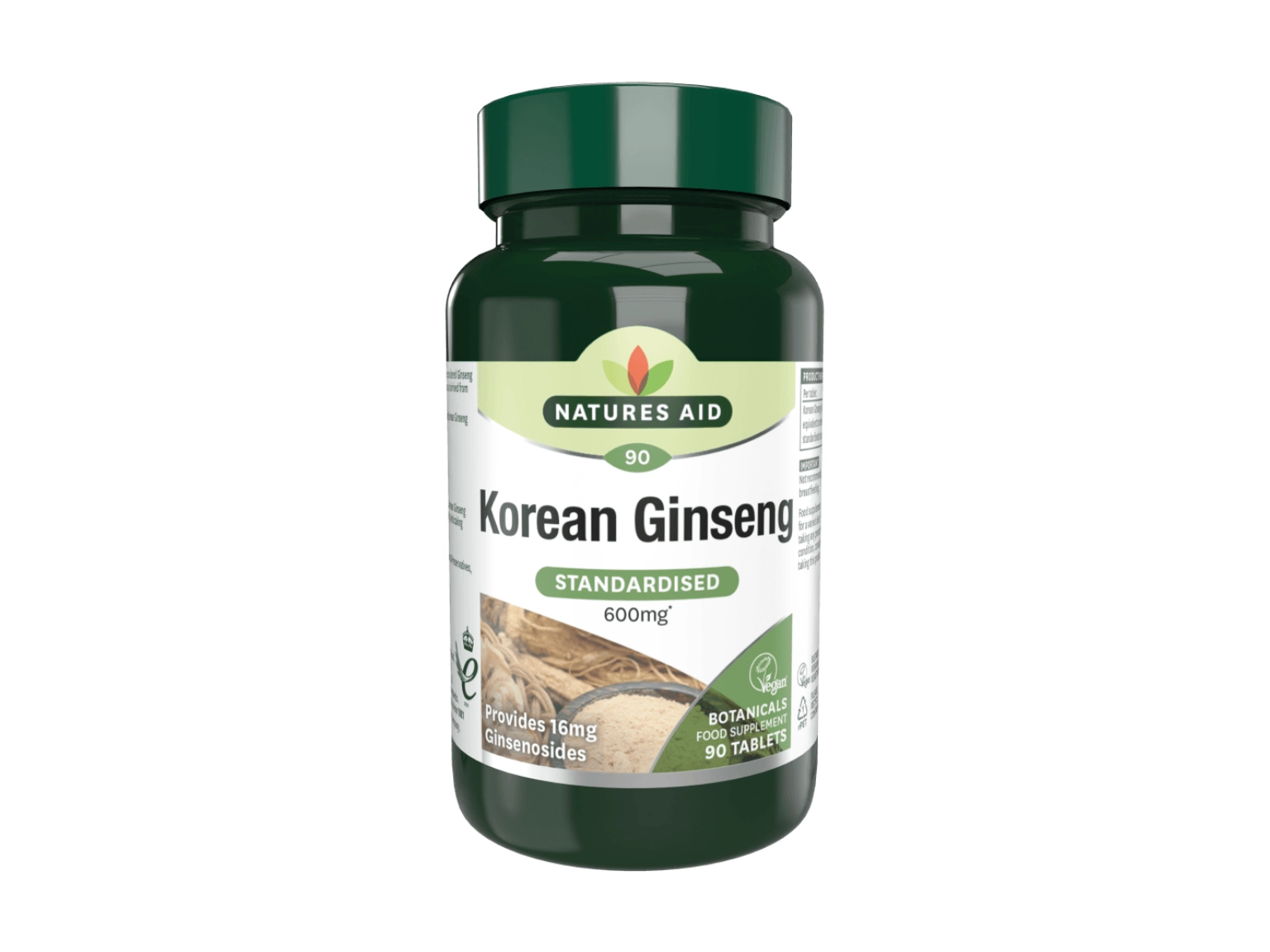 Nature's Aid Korean Ginseng 600mg - 90 Tablets