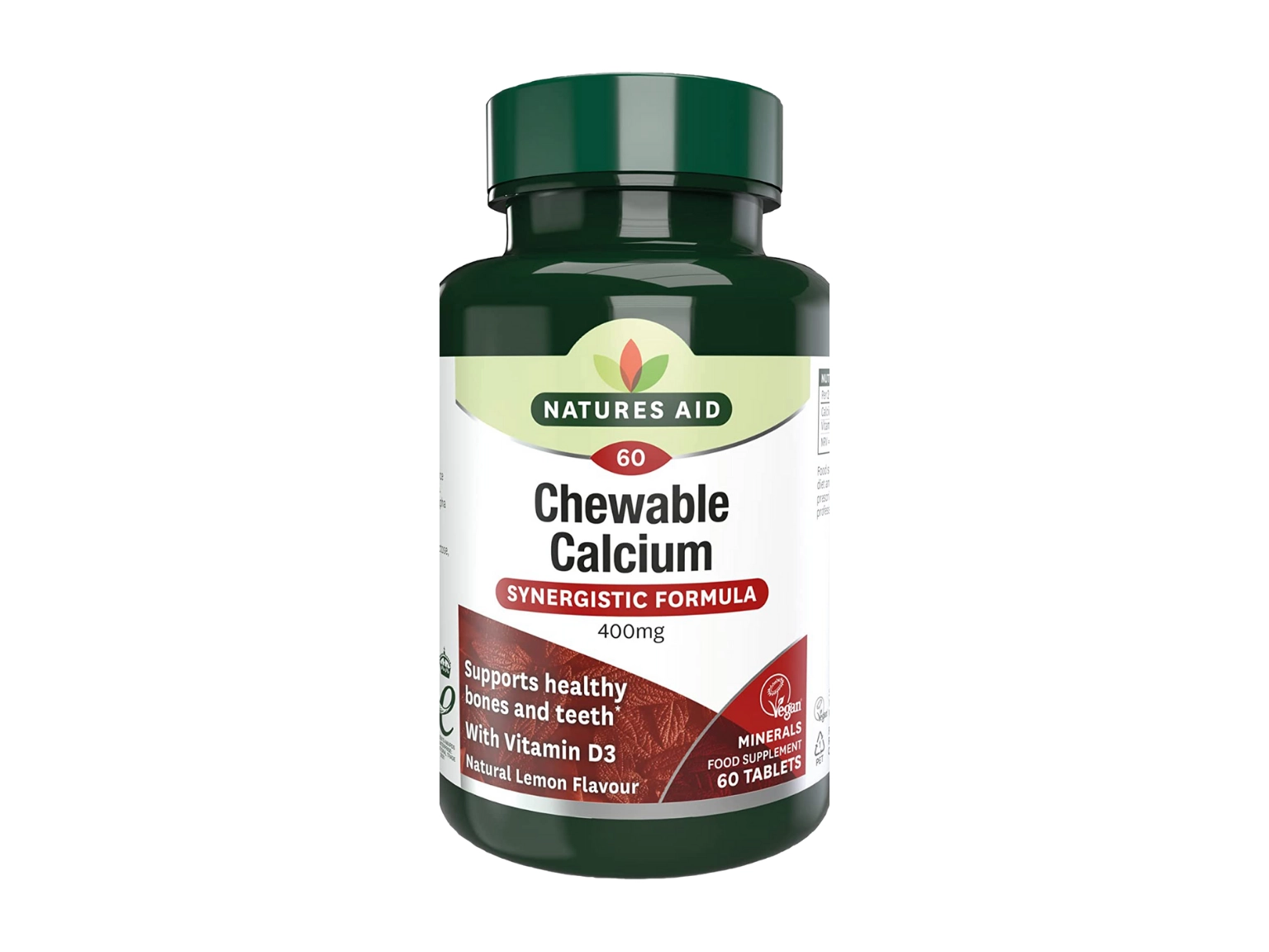 Nature's Aid Calcium 400mg - 60 Chewable Tablets