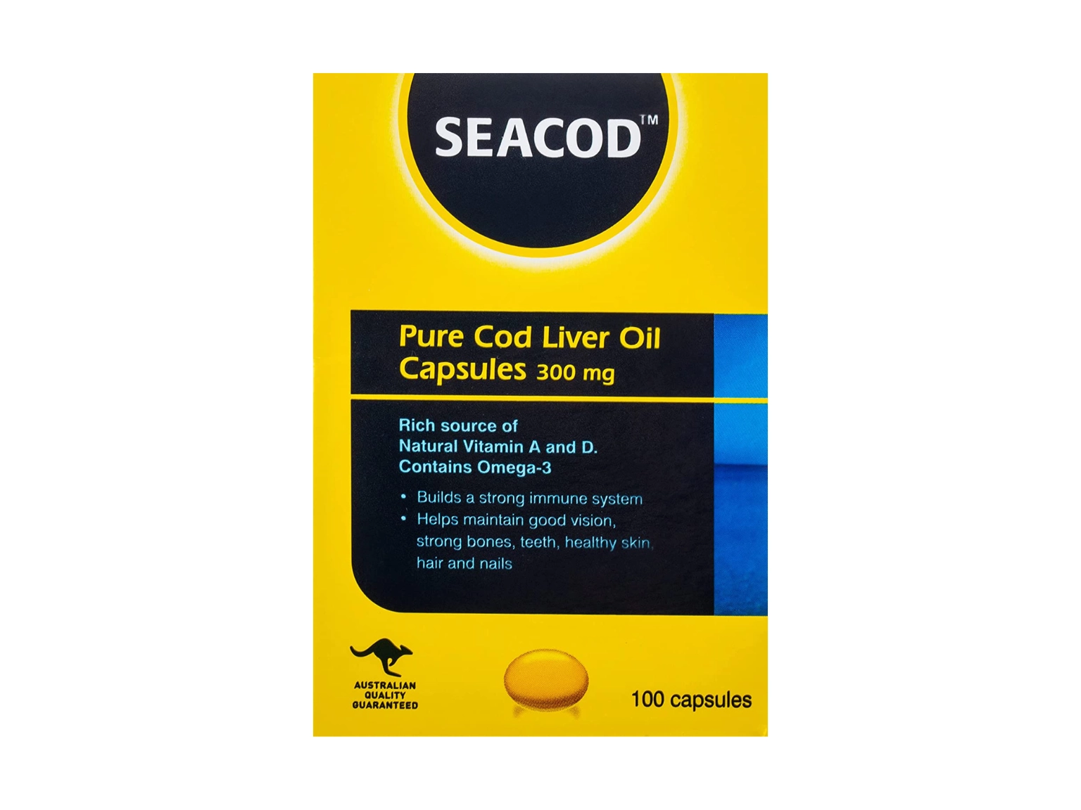 Geltec Seacod Pure Cod Liver Oil 300mg - 100 Capsules