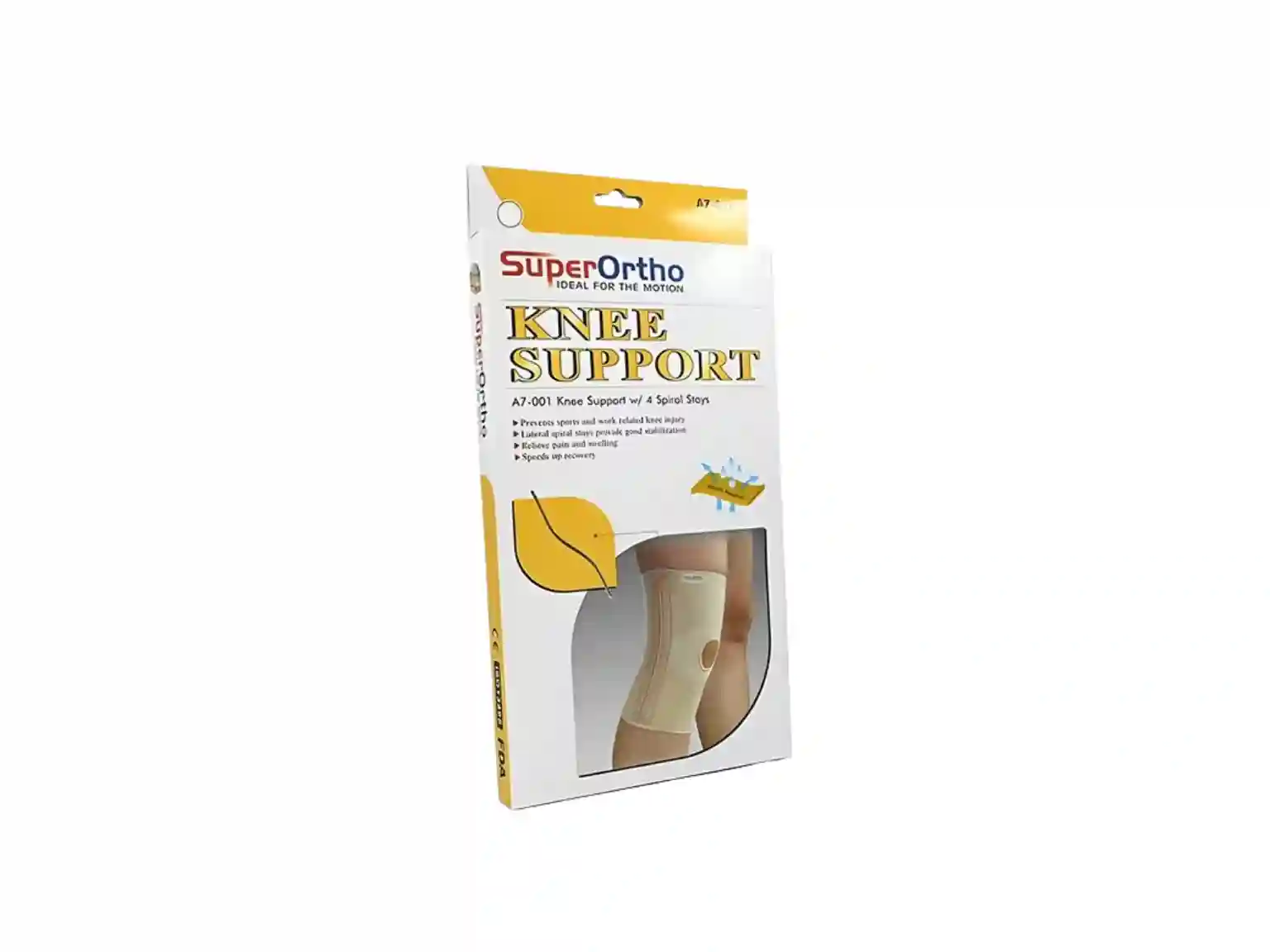 Super Ortho A7-001 Knee Support with 4 Stays- Medium