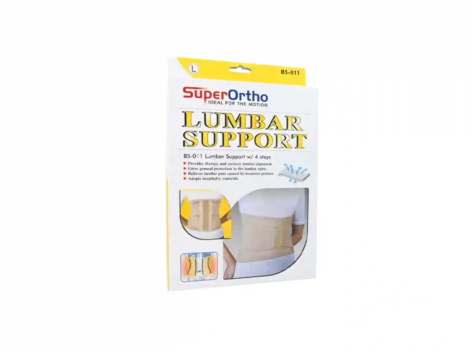 Super Ortho B5-011 Lumbar Support with 4 Stays