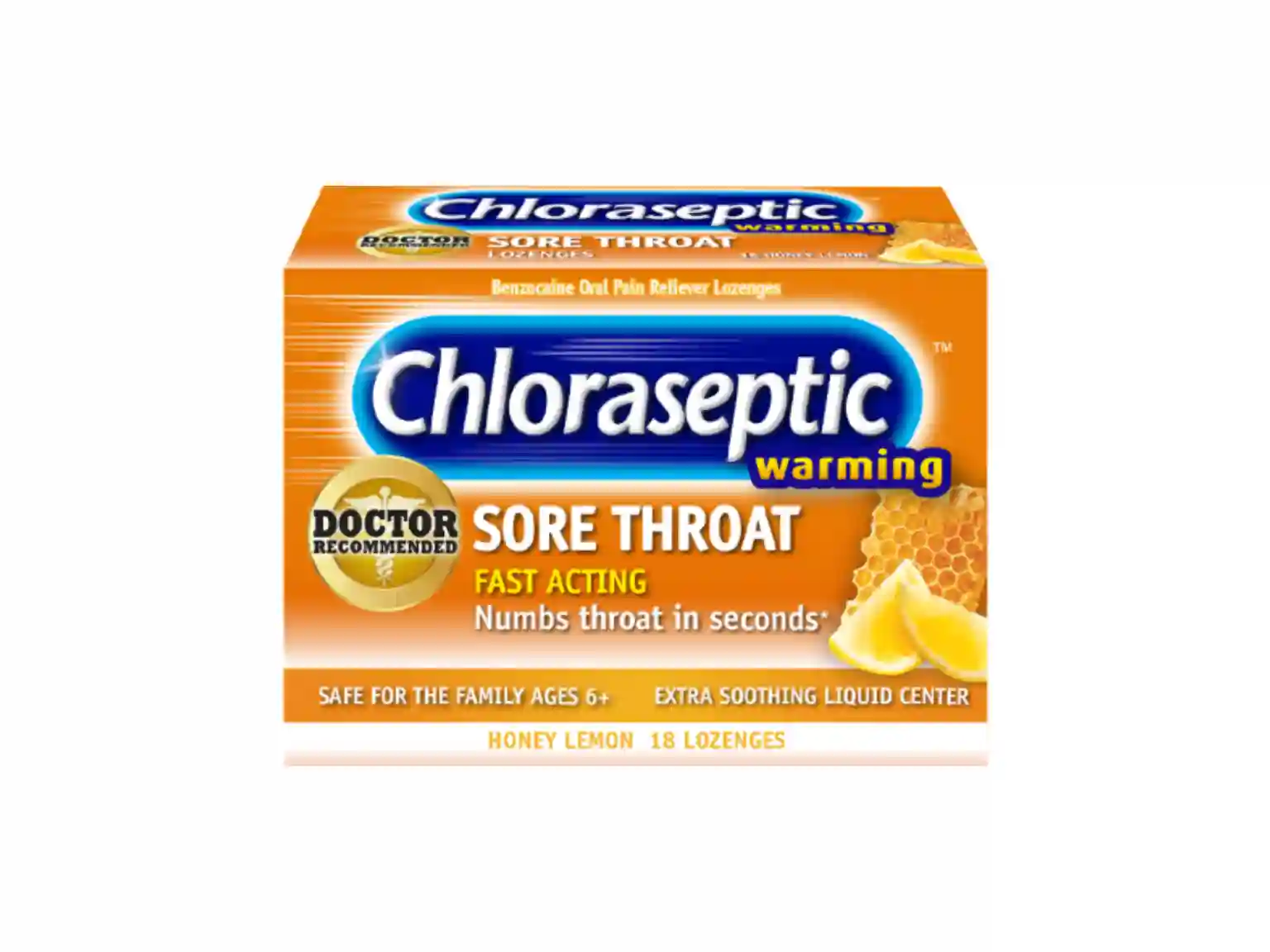Chloraseptic Honey-Lemon 18 Lozenges