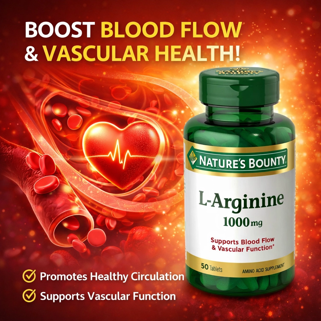 Nature's Bounty L-Arginine 1000mg - 50 Tablets