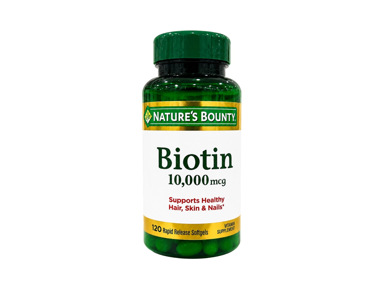 Nature's Bounty Biotin 10,000 mcg - 120 Softgels