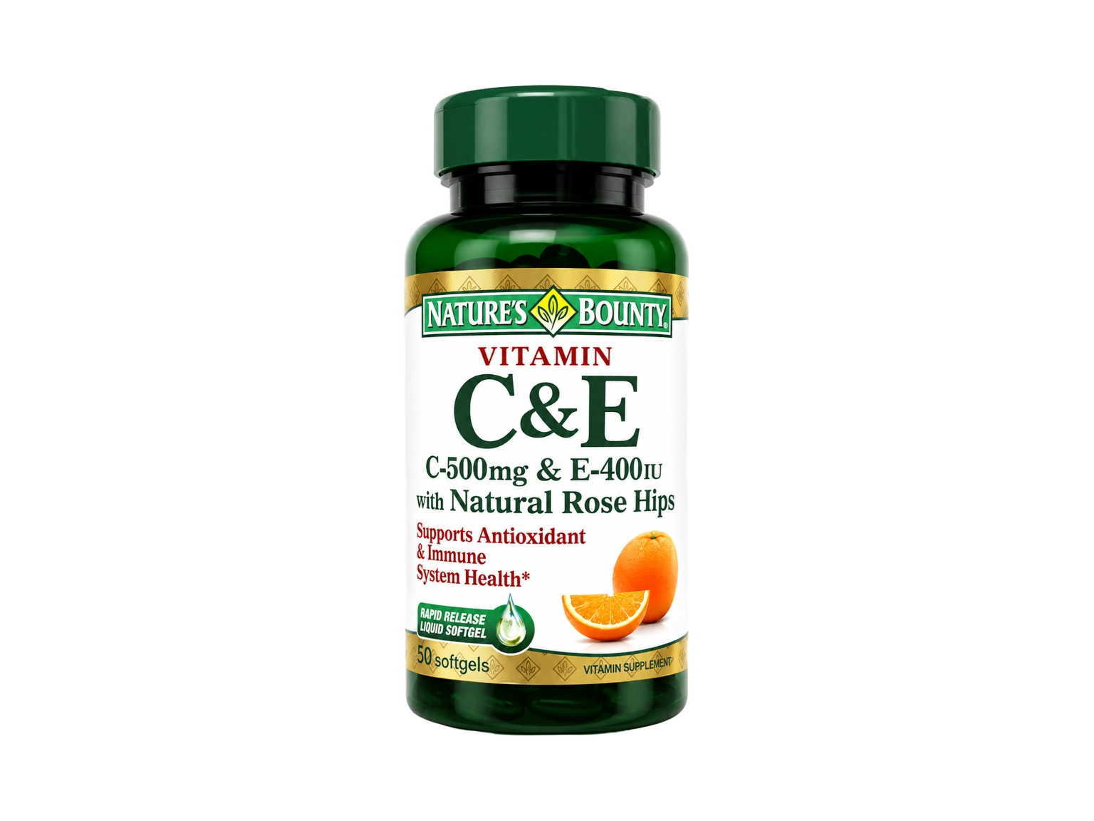 Nature's Bounty Vitamin C & E Softgels - 50 Softgels