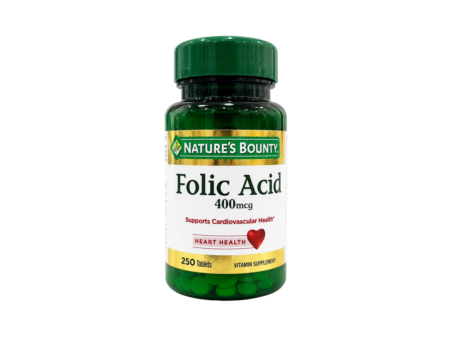 Nature's Bounty Folic Acid  400mg - 250 Tablets