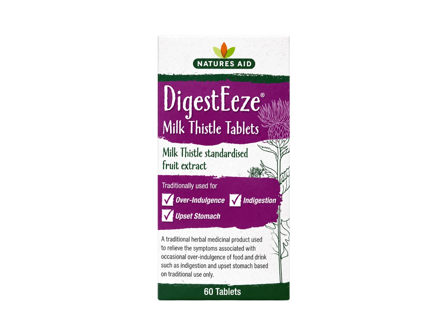 Nature's Aid DigestEeze Milk Thistle Tablets - 60 Tablets