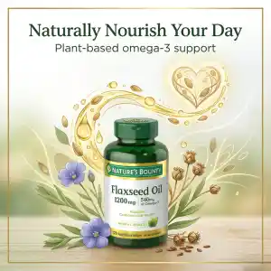 Nature's Bounty Flaxseed Oil 1200mg Organic - 125 Softgels