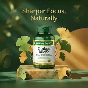 Nature's Bounty Ginkgo Biloba 60mg - 200 Capsules