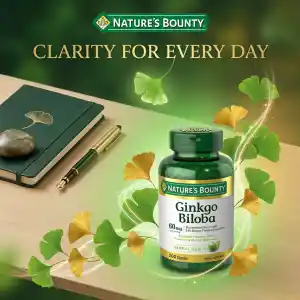 Nature's Bounty Ginkgo Biloba 60mg - 200 Capsules